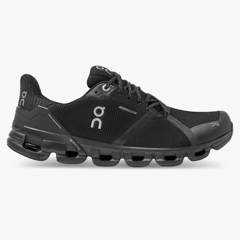 On Cloudflyer Waterproof - Waterproof Stability Running Shoe - Black | Lunar